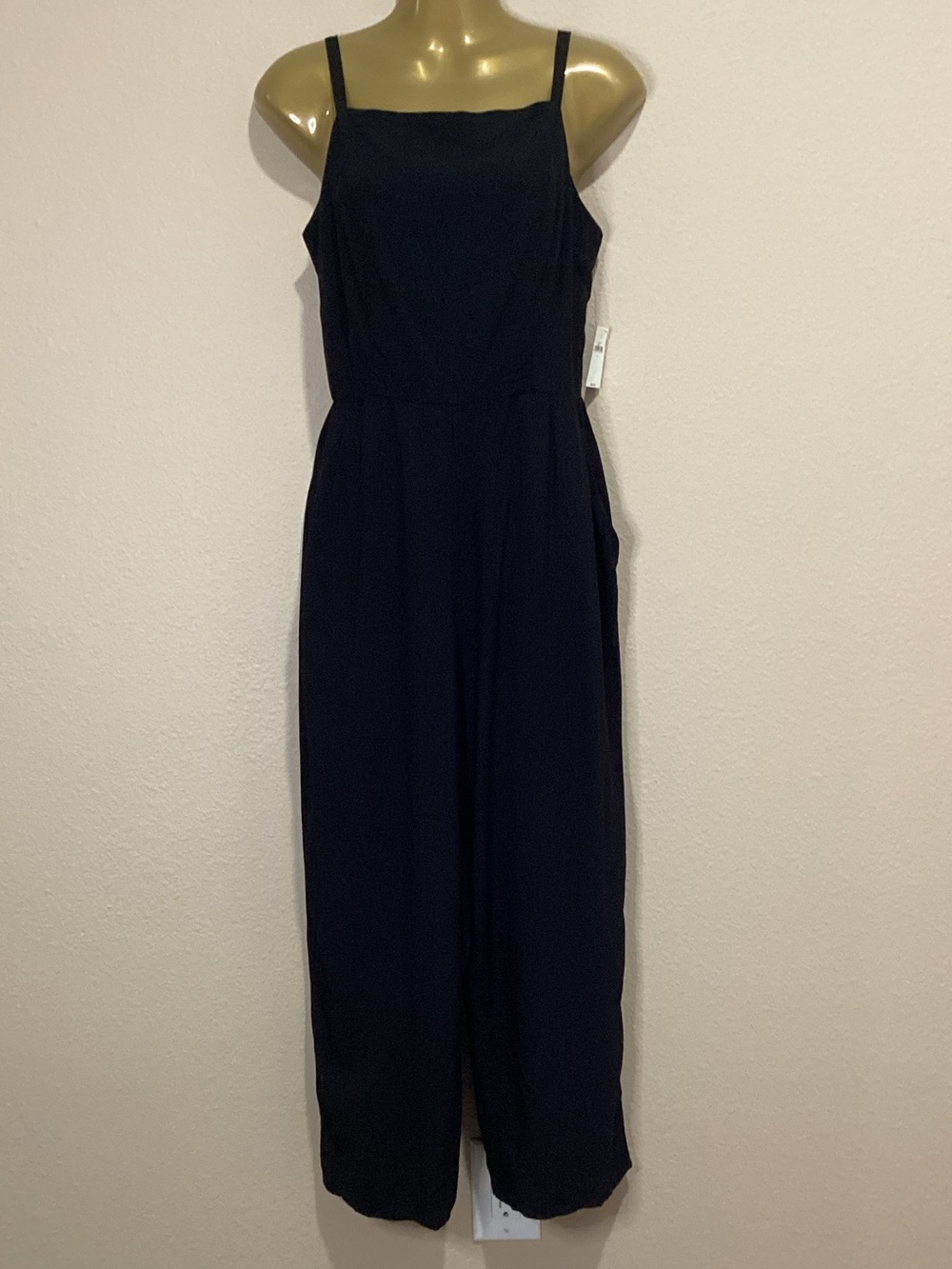 Old Navy Black Spaghetti-Strap Wide-Leg Jumpsuit, Size S, NWT